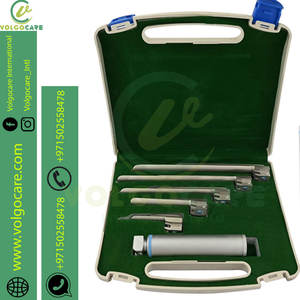 Juego de laringoscopio manual veterinario con 5 cuchillas Miller tamaño 75-210mm para intubación animal - Product Image 3