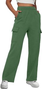 Venta al por mayor barato 100% algodón mujeres Pantalones suaves ligeros pantalones casuales cómodos pantalones holgados para uso diario - Product Image 5