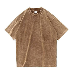 T-shirt homme noir 280 GSM 100% coton tricoté, col rond, manches courtes, coupe haute, épaules tombantes, respirant, personnalisé, style streetwear - Product Image 3