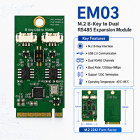 Module d'extension EM03 M.2 B-Key vers double RS485, interface de communication industrielle pour système embarqué