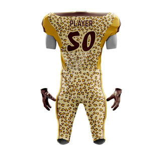 ชุดเครื่องแบบฟุตบอลอเมริกันใส่ได้ทั้งชายและหญิงชุดทีมกางเกงขาสั้นผ้าโพลีเอสเตอร์แห้งเร็วพิมพ์ลาย - Product Image 6