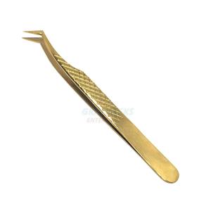 Pinzas para pestañas de acero inoxidable, pinzas para extensión de pestañas de belleza, logotipo personalizado puntiagudo multiusos - Product Image 2