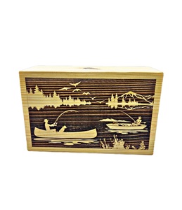 Decorative <b>Urns</b> Antique Human <b>Urn</b> Printed Engraving Design| Unique Tree For Memory Ashes Material Pine Wood <b>Large</b> Adult Box Gift - Product Image 1