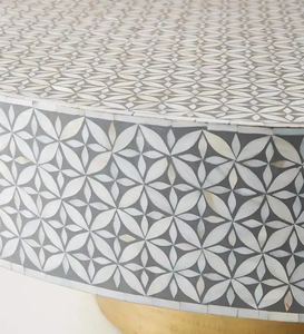 Mesa de centro de sala de estar moderna Premium, decoración artística de madreperla para el hogar, estilo atemporal - Product Image 3