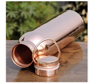 Elegante Botella de Agua Portátil de Cobre Puro 100%, Diseño Moderno, de Alta Calidad, con Diseños Personalizados, Directo de India - Product Image 4
