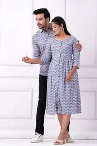 Couple polynésien élégant ensemble Hawaii Aloha chemise et robe Couple tenues assorties en gros inde 2 pièces ensemble Samoa Puleatsi - Product Image 6