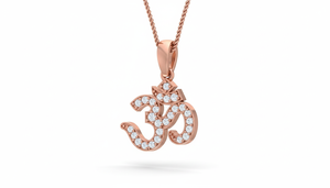 Pendentif en diamant avec symbole Om pour femmes - Product Image 3