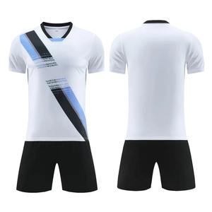 Ensemble de maillot de football à manches courtes pour hommes Nom et numéro personnalisés Uniforme de football bleu pour adultes pour garçons - Product Image 1