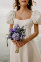 Buket bunga sutra pernikahan buket bunga pegangan pengantin warna ungu untuk buket bunga pengiring pengantin bunga dekoratif rumah