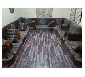 Diseño interior árabe Majlis, diseño clásico moderno, elegante conjunto de sala de estar, asientos de esquina de lujo, diseño que ahorra espacio - Product Image 1