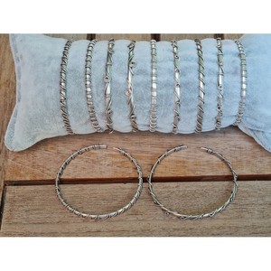 Pulsera de Moda con Diseño Enrollado en Alambre Chapado en Oro y Plata para Reventa - Product Image 4