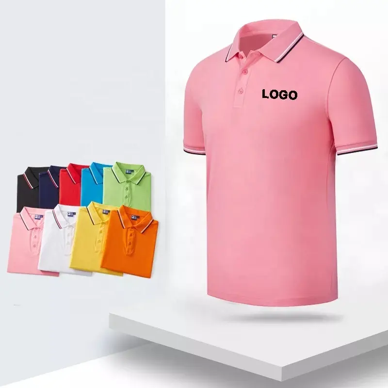 High Quality Men Polo T Shirt 100% Cotton Custom Printing Embroidery Logo Plain Blank Golf Polo Shirt