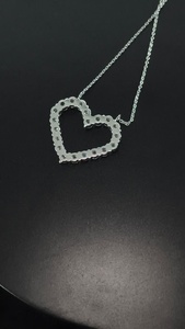 Bijoux fins uniques pour femmes CVD Labgrown collier pendentif en diamant en forme de coeur accessoire CVD en or pur - Product Image 2