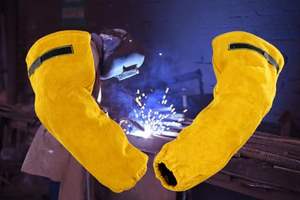 Cuir de vachette fendu sur mesure manches longues résistant à la chaleur et protection contre les étincelles anti-coupure vêtements de travail motif de sécurité - Product Image 3