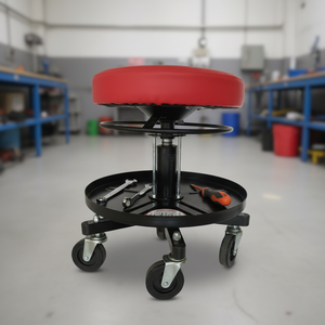 ITA Tools OEM ODM Adjustable Tray Creeper Seat Rolling Stool <b>Chair</b> 159kg Capacity <b>Rotate</b> Made in Taiwan - Product Image 1