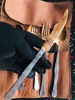 Ensemble de couverts en cuivre médiéval forgé à la main, nouvelle édition, haute qualité, personnalisé, cuivre antique, acier inoxydable
