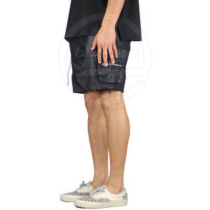 Pantalones Cortos Negros de Cuero Sintético para Hombre, Estilo Vintage, Ligeros, Transpirables, Estilo Urbano, Cómodos, con Forro Interior - Product Image 3