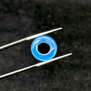 หินคาลเซโดนีสีน้ำเงินธรรมชาติ รูปโดนัท ขนาด 12 มม. หินบำบัด - Product Image 5