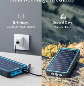 2026 New Arrival Trending Outdoor Camping Powerbank Waterproof Portable Solar Li-Polymer Battery 20000mAh 10W Output Double USB - Product Image 3