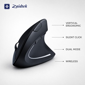 Ratón Ergonómico Vertical Inalámbrico Silencioso con Botones, Modo Dual USB/Modelo C886 Sin Retroiluminación para Uso en Oficina y Portátil - Product Image 2