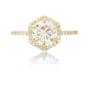 แหวนเพชรโมอิสทรงหกเหลี่ยมสีขาวเงิน925สั่งทำสำหรับแหวนหมั้นเครื่องประดับเพชรอื่นๆ - Product Image 2