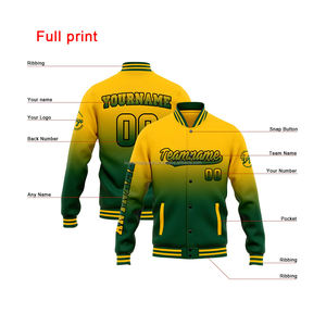 Streetwear tendance pour hommes veste universitaire en laine personnalisée en gros MCACVJ-159 col montant broderie placement sur le devant - Product Image 2