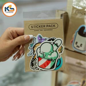 Custom Logo Die Cut Vinyl Sticker Custom Sticker Packs | Waterproof Gravure Printed Stickers with Retail Header Card & <b>Polybag</b> - Product Image 6