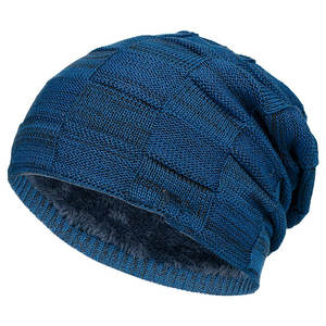 Bonnets d'hiver pour hommes, tricotés sur mesure, 100% laine, chapeau chaud, doux, excellente qualité, fabrication professionnelle, motif à pois - Product Image 1