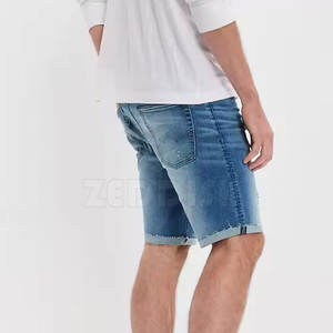 Pantalones cortos vaqueros de cintura media deportivos para adultos con diseño personalizado recién llegados al por mayor pantalones cortos con patrón sólido de etiqueta privada para hombres servicio OEM - Product Image 4