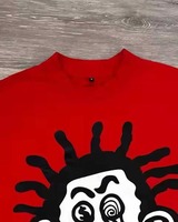 T-shirt en éponge française 400 g/m² personnalisé pour homme Top court en coton à manches longues avec ourlet brut et graphique imprimé DTG