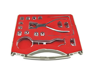 Ensemble de pinces à caoutchouc dentaire manuelles réutilisables en acier inoxydable pour les procédures d'endodontie - Product Image 3