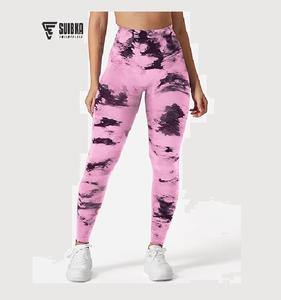 กางเกงเลกกิ้งเอวสูงสำหรับผู้หญิงดีไซน์ตะเข็บกางเกงโยคะชุดออกกำลังกายเอวสูงออกแบบได้ตามต้องการมีแบรนด์พิมพ์ลาย - Product Image 2