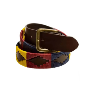 เข็มขัดโปโลหนังแท้ทำด้วยมือพร้อมหัวเข็มขัดเหล็ก/ทองเหลืองดีไซน์สดปรับแต่งได้สำหรับผู้ชาย - Product Image 2