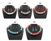 Ensemble fantaisie de collier ras du cou en résine perlée, design moderne, chaîne à maillons de luxe, style tendance, bijoux de mode pour femmes, fêtes, mariages