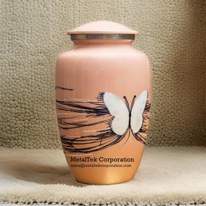 โกศฌฌาปนกิจรูปผีเสื้อดีไซน์ใหม่ที่มีคุณภาพสูงแลคเกอร์วัสดุสำหรับงานศพเถ้ากระดูกสำหรับผู้ใหญ่ - Product Image 4
