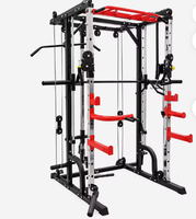 Station de fitness multifonctionnelle en fer, équipement de gym à domicile unisexe avec système de poulies et support pour barre d'haltères pour un entraînement complet
