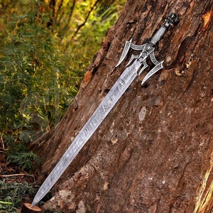 Épée de fantaisie Runeblade Damas, épée runique viking, pommeau Dragon Claw Orb et garde-épée gravé, objet de collection, cadeau de cosplay pour Hi - Product Image 2