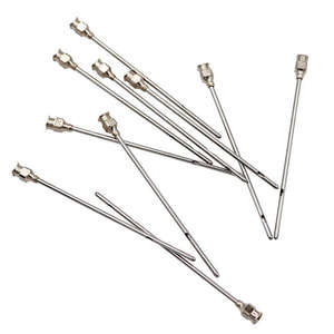 Aiguille d'injection vétérinaire pour mamelon, instrument chirurgical réutilisable en acier inoxydable à verrouillage Luer pour le traitement de la mastite chez les vaches laitières, pour le passage du lait - Product Image 1