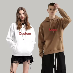 Sudadera con capucha de algodón con logotipo personalizado de alta calidad Sudadera con capucha de gran tamaño de lana pesada de primera calidad Sudaderas con capucha para hombre - Product Image 3