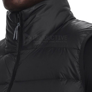 Chaleco acolchado de poliéster a prueba de viento de color personalizado para hombre con cuello mandarín transpirable estilo informal ropa exterior de invierno a la venta - Product Image 4