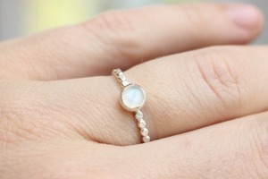 แหวนเงินทำด้วยมือสไตล์ Boho เครื่องประดับ925สเตอร์ลิงเงินมูนสโตนอัญมณียอดนิยมเครื่องประดับสำหรับผู้หญิงของขวัญสำหรับผู้หญิงสำหรับเธอ - Product Image 3