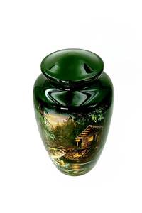 Venta al por mayor de urnas de cremación para adultos hechas en aluminio con Cruz Celta para cenizas - Product Image 2