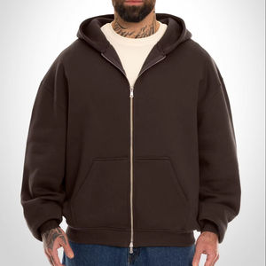 เสื้อสเวตเชิ้ตผู้ชายขายดี คุณภาพพรีเมียม แบบซิป มีฮู้ด สีพื้น ปรับแต่งสีและขนาดได้ ไซส์ 6XL สำหรับฤดูหนาว แห้งเร็ว - Product Image 2