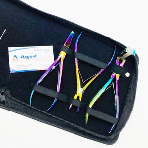 Rainbow Multi-Style Straight Remy Extension Tools Kit Including Tape Plier <b>Micro</b> Link Plier Chain Nose Plier Clips Hook Scissor - Product Image 2