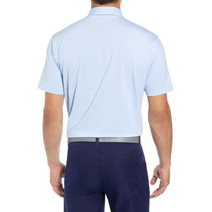 Chemise à la mode d'été pour hommes confortable à séchage rapide couleur unie anti-rides tissu tricoté coton mélangé bouton - Product Image 5