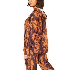 Chándal con capucha de invierno lavado con ácido de gran tamaño apilado desgastado con logotipo personalizado para mujer nuevo diseño holgado - Product Image 4