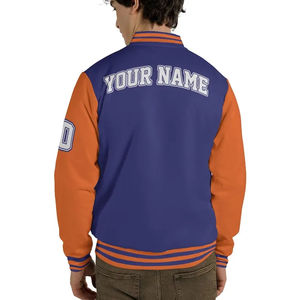 แจ็คเก็ตเบสบอลทีมกีฬามหาวิทยาลัยลำลองแจ็คเก็ตบอมเบอร์แจ็คเก็ตมหาวิทยาลัยออกแบบโลโก้ได้ตามต้องการ - Product Image 2
