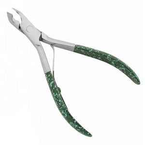 Pince à cuticules pour ongles de manucure à poignée antidérapante personnalisée 4.0 "pince à cuticules à poignée enduite de couleur en acier inoxydable allemand - Product Image 3