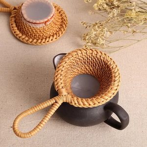 High Quality Minimalist Style Sturdy Rattan Tea <b>Strainer</b> | Basic Fine <b>Mesh</b> Green Tea Filter - Product Image 6