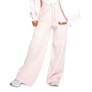 กางเกงผ้าโพลีเอสเตอร์/ คอตตอนผ้าฟลีซทรงแบ็กกี้เอวกลางทรงแบ็กกี้ไซส์ใหญ่พิเศษสำหรับผู้หญิงกางเกงลูกไม้แบนสำหรับฤดูหนาว - Product Image 1